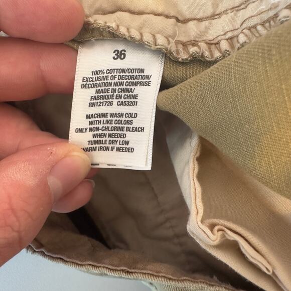 Aeropostale Mens Tan Cargo Shorts Size 36 Pockets Drawstring Utility Casual - Picture 10 of 12